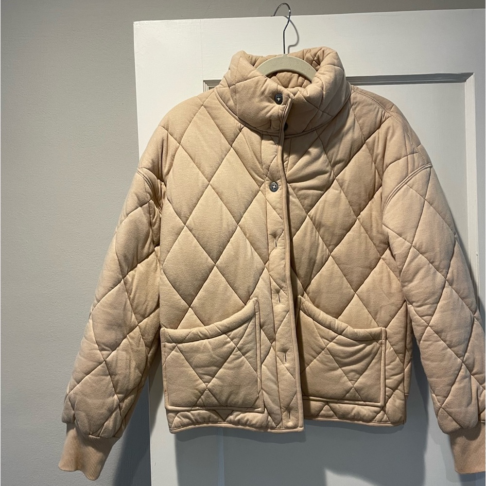 Size small, wild fable, quilted, neutral jacket.